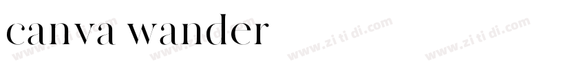 canva wander字体转换